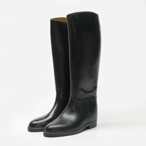 AIGLE Coupe Saumur Rubber Black Riding Boots - Picture 3 of 11
